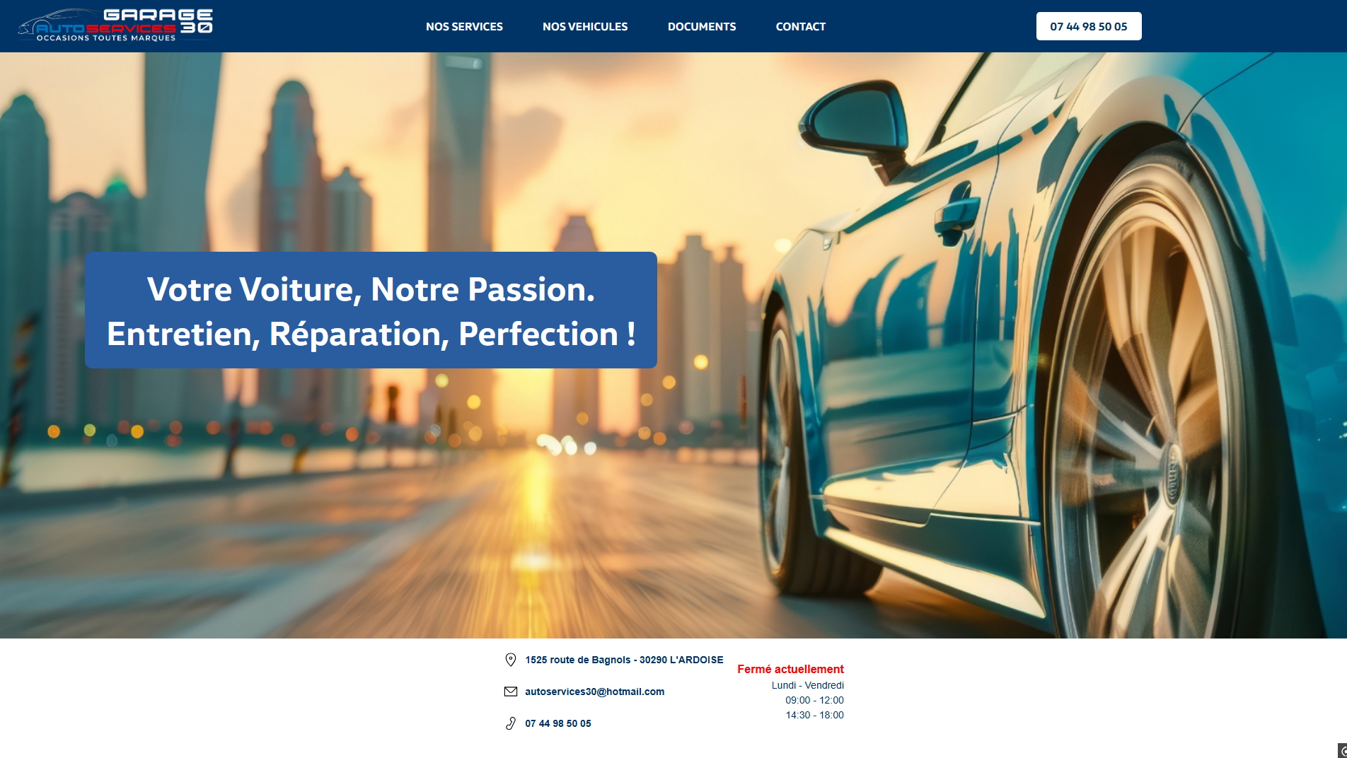 Capture du site Auto services 30